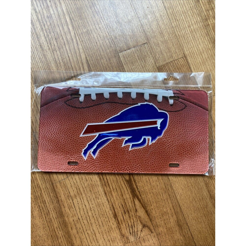 Buffalo Bills NFL Football Blue Red Reflective Lasercut License Plate Wincraft